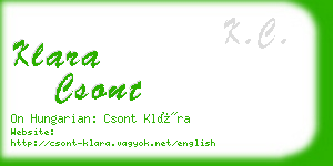 klara csont business card